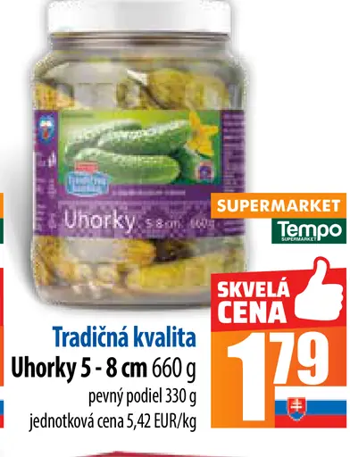 Tradícia kvalita Uhorky 5 - 8 cm