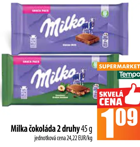 Milka Mliečna čokoláda