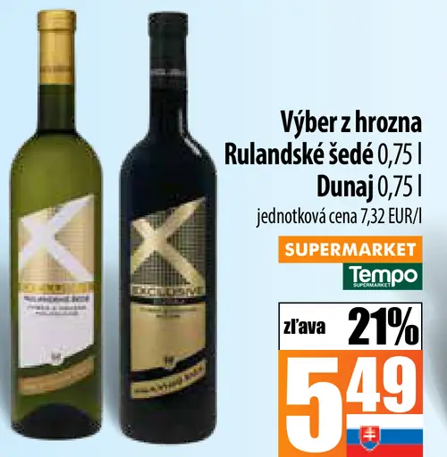 Výber z hrozna Rulandské šedé Dunaj