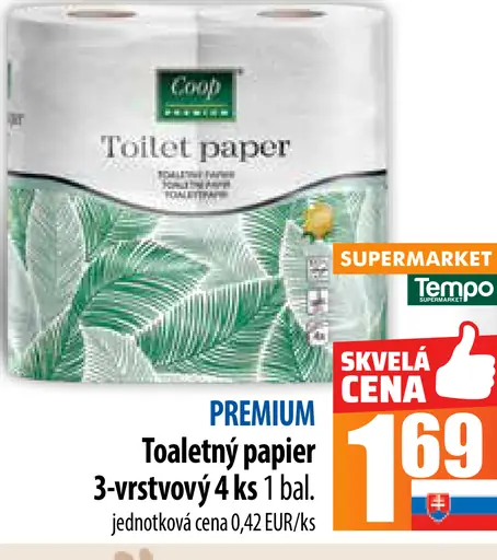 Coop Toaletný papier 3-vrstvový