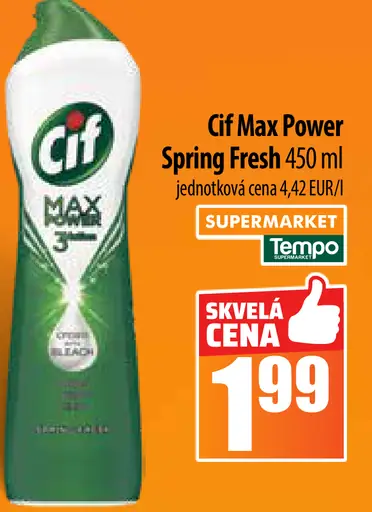 Cif Max Power Spring Fresh krém
