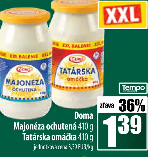 Doma Majonéza ochutená Tatárska omáčka