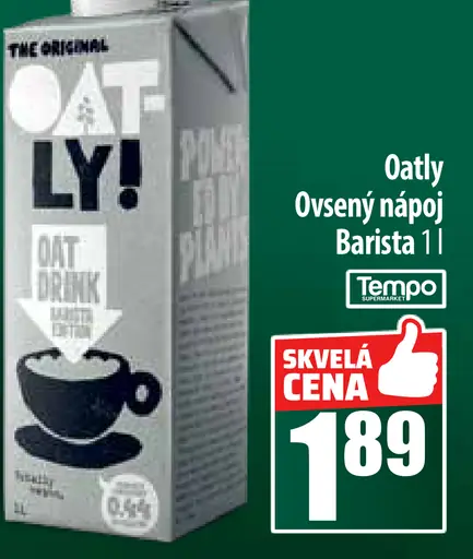 Oatly Ovesný nápoj Barista
