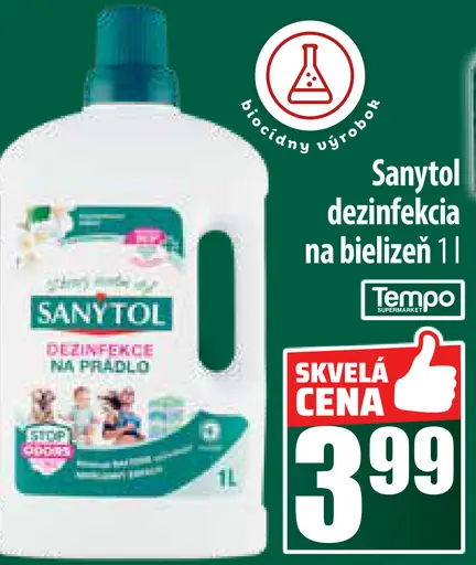 Sanytol dezinfekcia na bielizeň