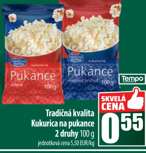 Tradičná kvalita Kukurica na pukance