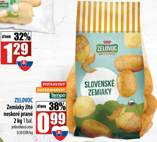 Zelovoc zemiaky žlté neskoré prané