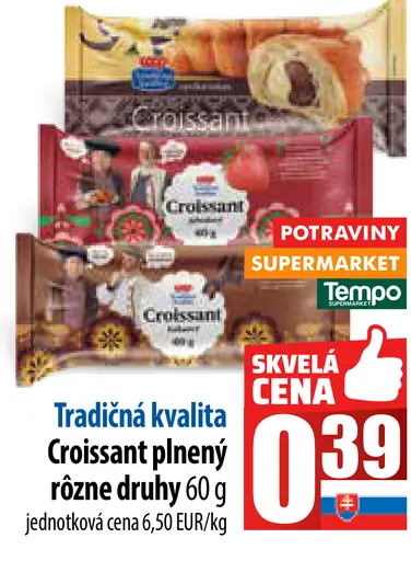 Tradičná kvalita Croissant plnený