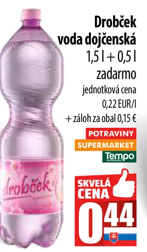 Drobec dojčenská voda