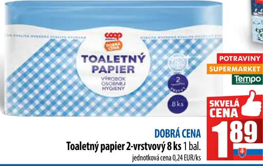 COOP Toaletný papier 2-vrstvový