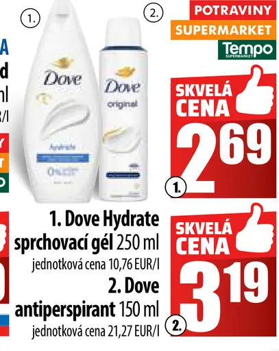 Dove Hydrate sprchovací gél
