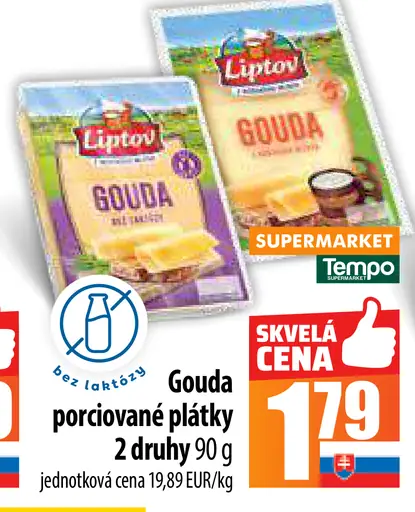 Liptov Gouda - porciované plátky