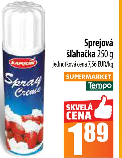 Sprejová šľahačka