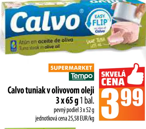 Calvo tuniak v olivovom oleji