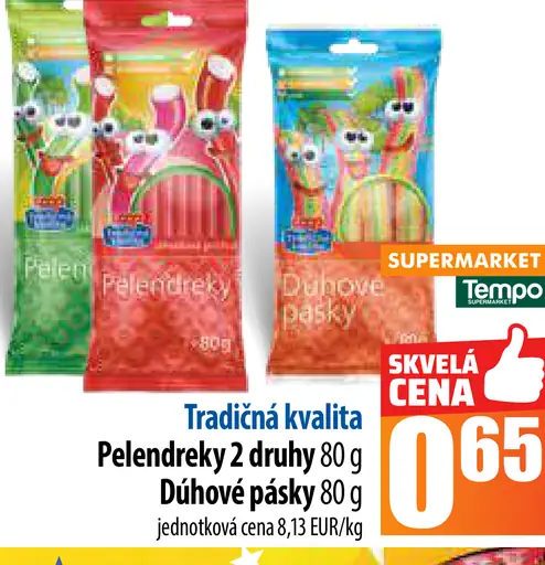 Tradičná kvalita Dúhové a kyslé pásky