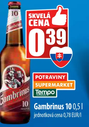 Gambrinus plechovka