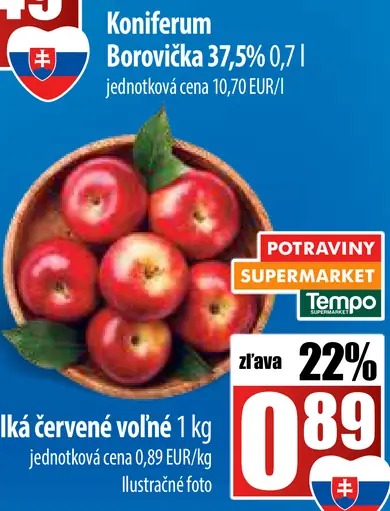 Jablká červené voľné