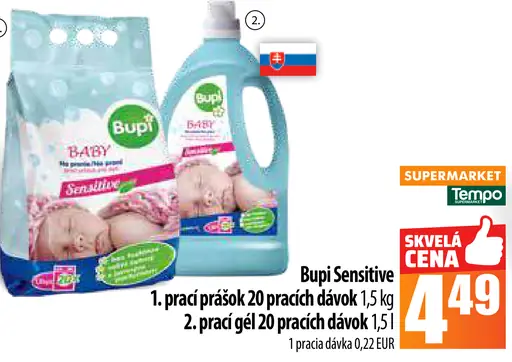 Bupi Sensitive prášok na pranie