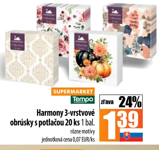 Harmony Obrúsky s potlačou
