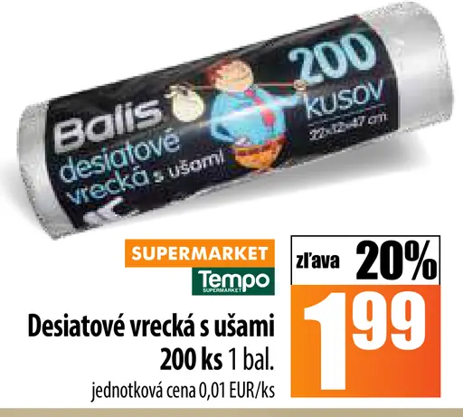 Balis desiatové vrecká
