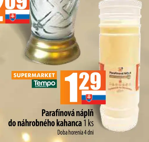 Parafínová náplň do kahanca