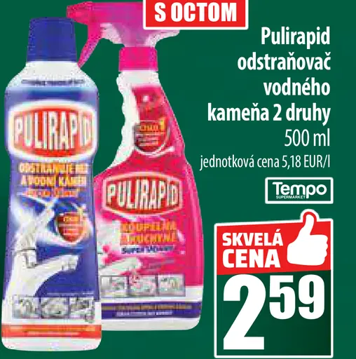 Pulirapid odstraňovač vodného kameňa