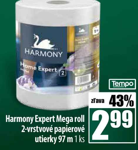 Harmony Expert Mega roll 2-vrstvové papierové utierky