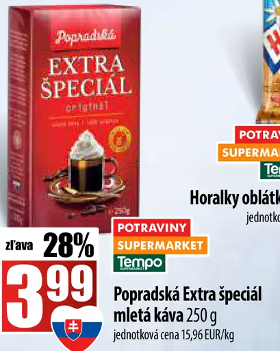 Popradská Extra špeciál originál mletá káva