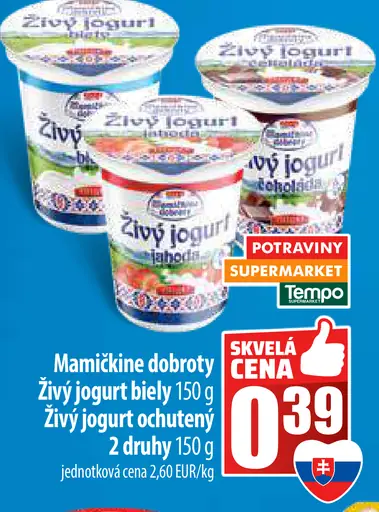 Mamičkine dobroty Živý jogurt biely