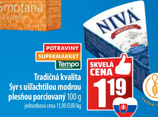 Tradičná kvalita Syr s ušľachtilou modrou plesňou porciovaný