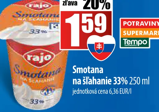 Rajo smotana na šľahanie
