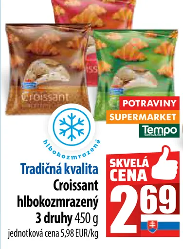 Croissant hlbokozmrazený