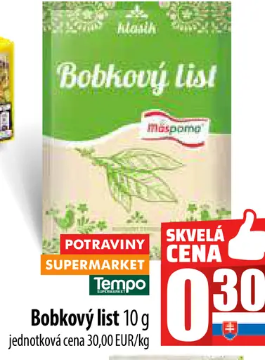 Bobkový list