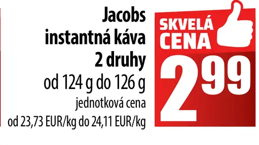 Jacobs instantná káva