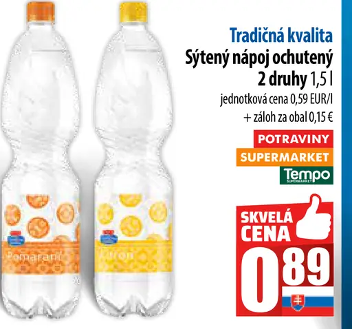 Tradícia sýtený nápoj ochutený