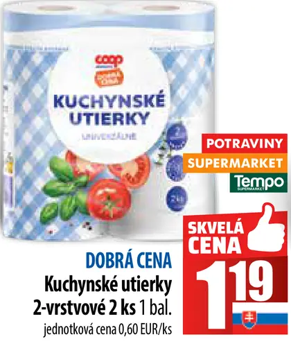 Coop Kuchynske utierky 2-vrstvové