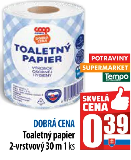 COOP Toaletný papier 2-vrstvový