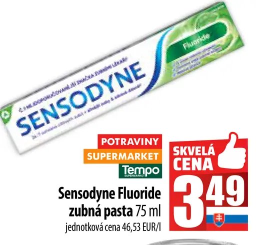 Sensodyne Fluoride zubná pasta s fluoridom