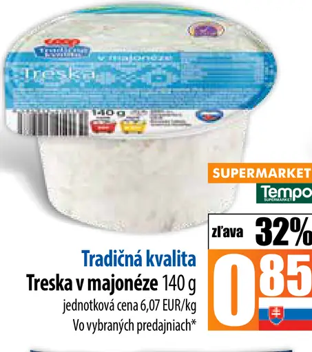 Calvo Tradičná kvalita Treska v majonéze