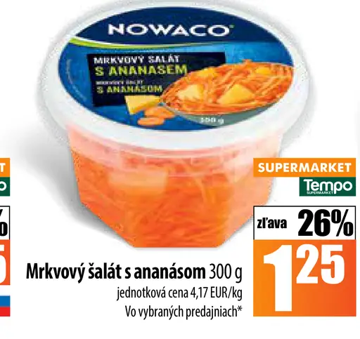 NOWACO Mrkv ový šalát s ananásom