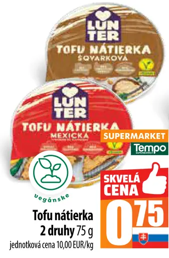 Lunter Tofu nátierka s čvaroky mexická