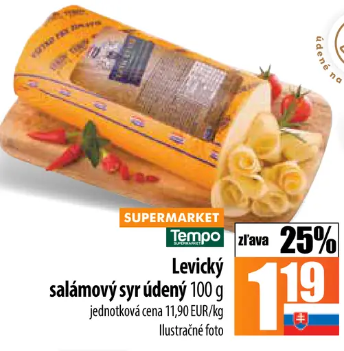 Levicý salámový syr údený