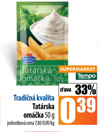 Tradičná kvalita Tatárska omáčka
