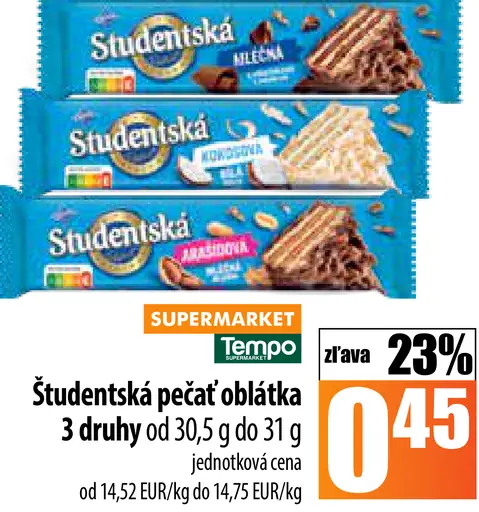 Študentská pečať oblátka