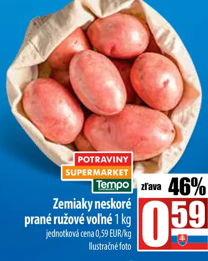 Zemiaky neskoré prané ružové