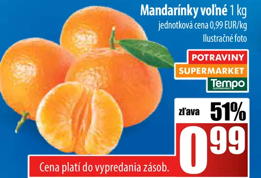 Mandarínky voľné