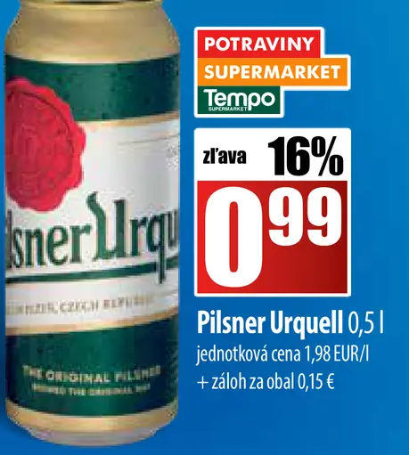 Pilsner Urquell plechovka