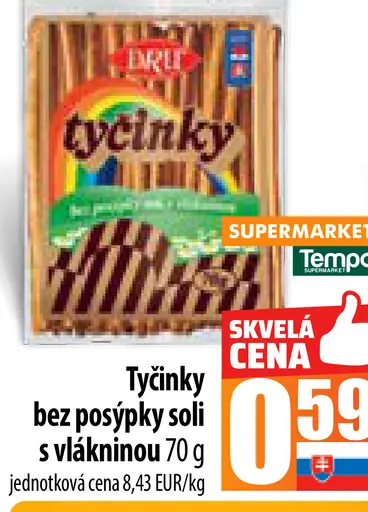 Tyčinky bez posýpky