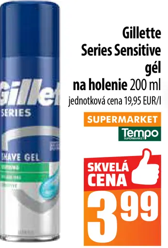 Gillette Series Sensitive gel na holenie