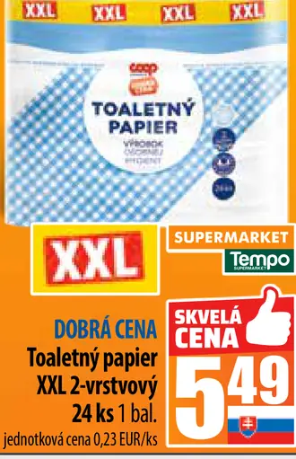 Toaletný papier XXL 2-vrstvový