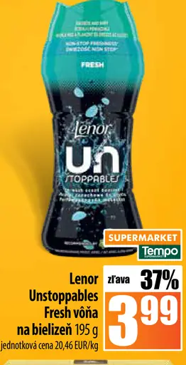 Lenor Unstoppables Fresh vôňa na bielizeň